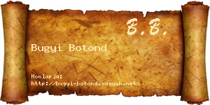 Bugyi Botond névjegykártya