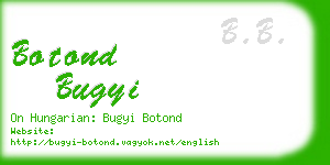 botond bugyi business card